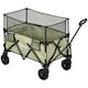 image 1 of Outsunny 180L Folding Garden Trolley Wagon Cart w/ Extendable Side Walls, Black