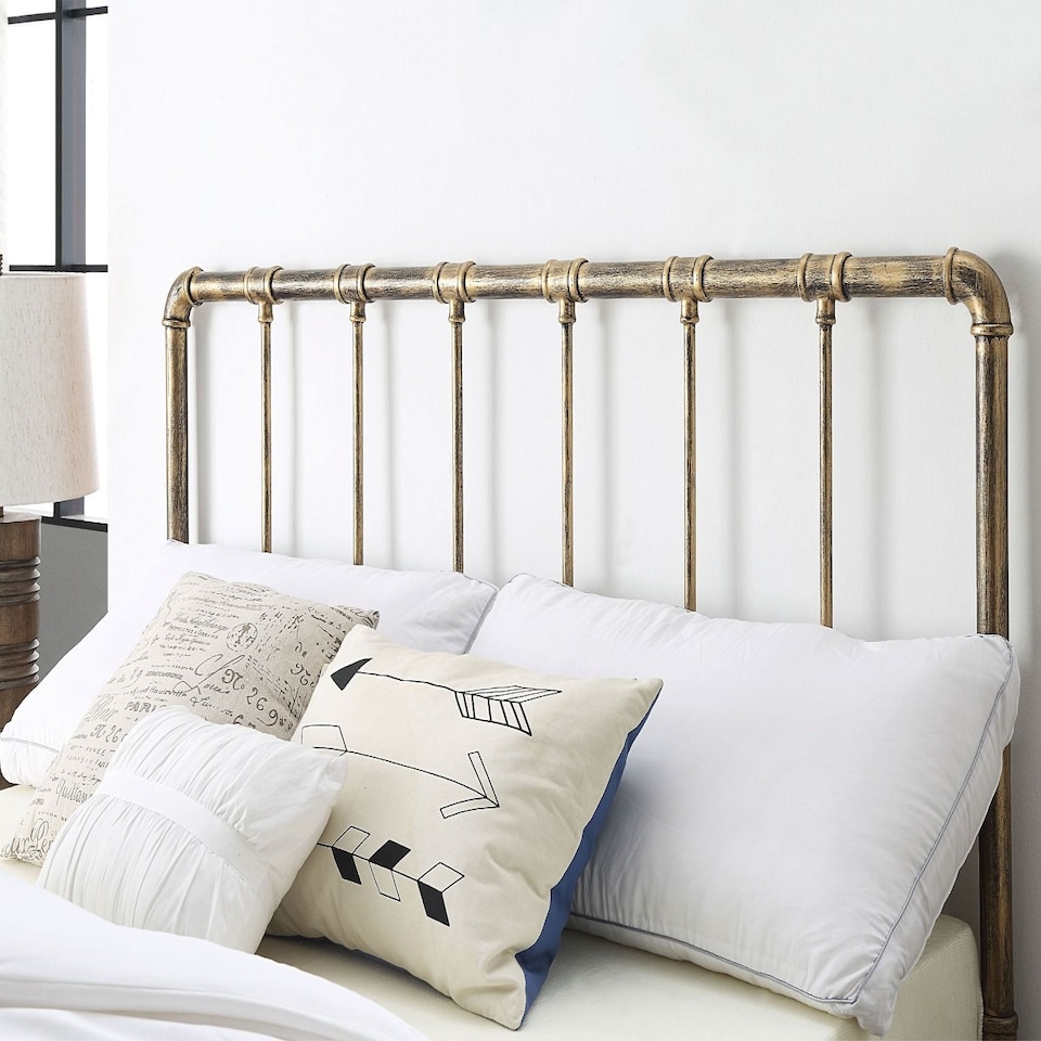 image 1 of 5ft King Size Retro bed frame,antique bronze finish,metal pipe,tube design.Rustic,scaffold style. Industrial,