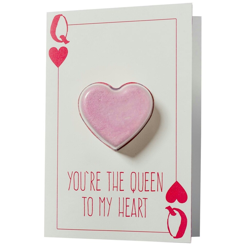 Bomb Cosmetics Greetings Card Queen to my Heart