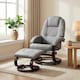 image 2 of HOMCOM Recliner Chair with Footstool, Swivel Recliner Armchair