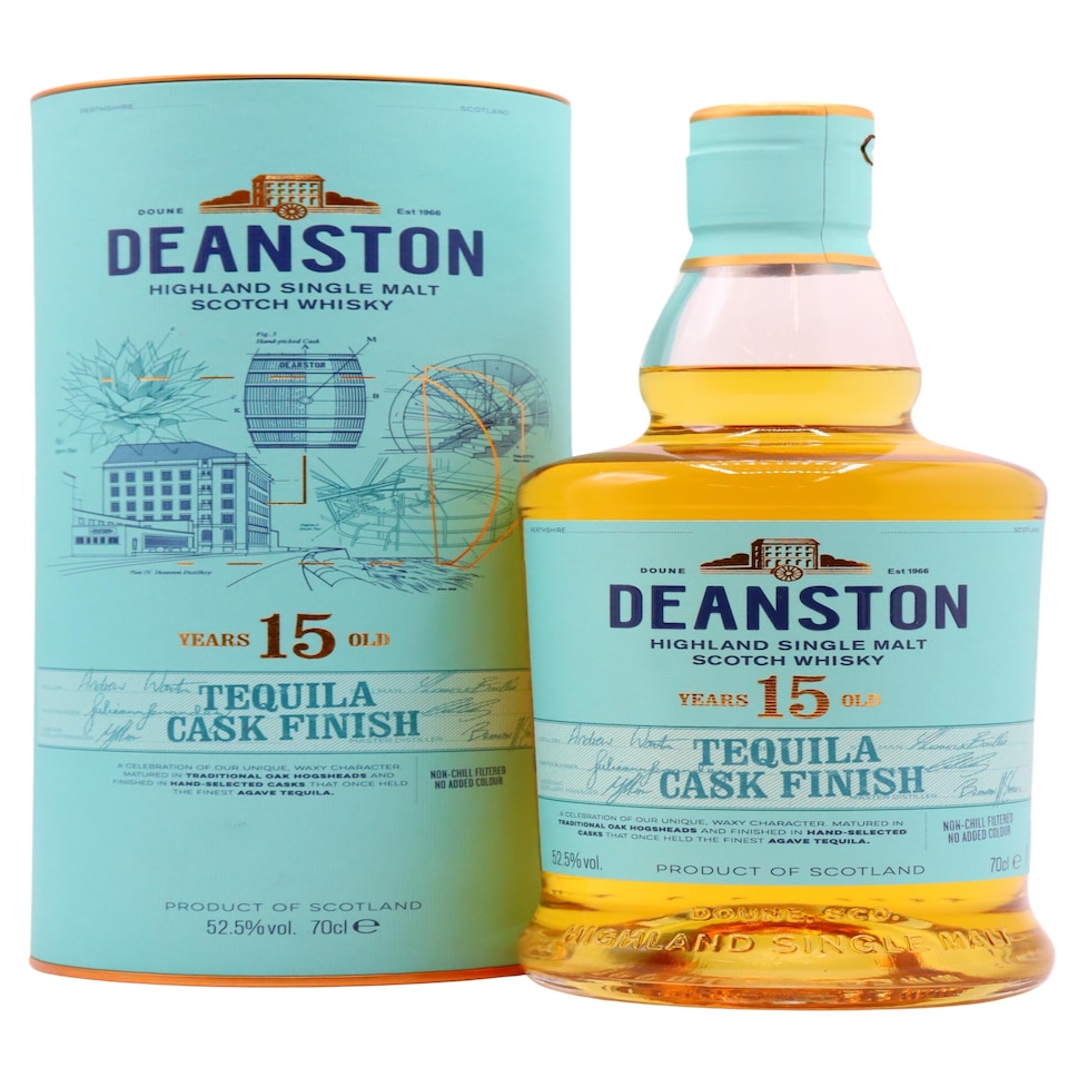 image 1 of Deanston - Tequila Cask Finish Highland Single Malt Scotch 15 year old Whisky | Multi | caramelised agave, toasted almonds, baked apples with custard, warming spice | 1