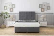 Sloomy Langston Armour Coniston Ottoman Bed With Mattress With 26" Strutted Headboard 2'6 Small Single