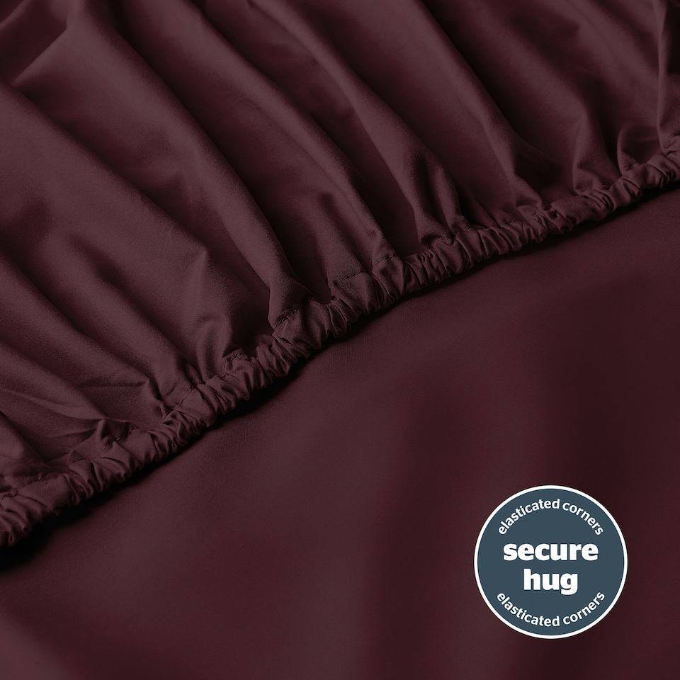 image 1 of Silentnight Supersoft Fitted Sheet | Purple | Berry | Double