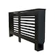 image 6 of JSH Radiator Cover Black Horizontal Slat Wood MDF - Large - 152cm (W) x 81.5cm (H) x 19cm (D) | Black
