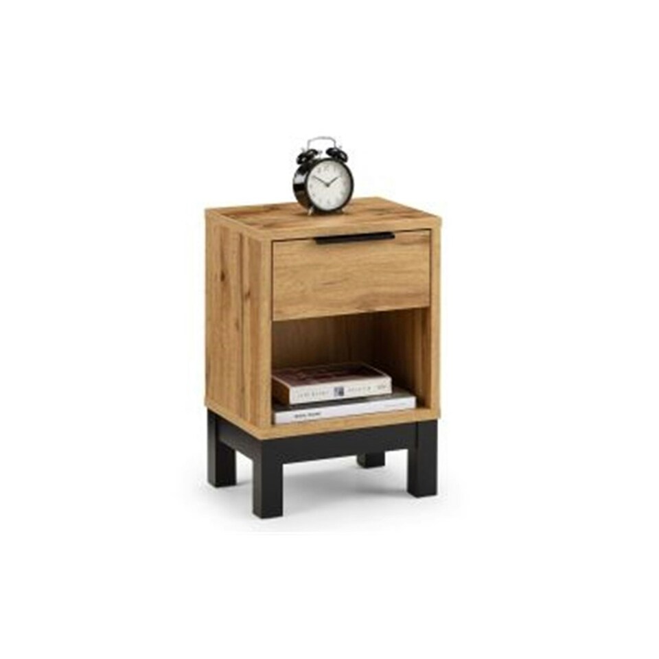 image 1 of Premier Oak-Effect Bedside Drawer - 1 Drawer