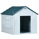 image 1 of PawHut Weather-Resistant Dog House, Puppy Shelter for Medium Dogs - Blue