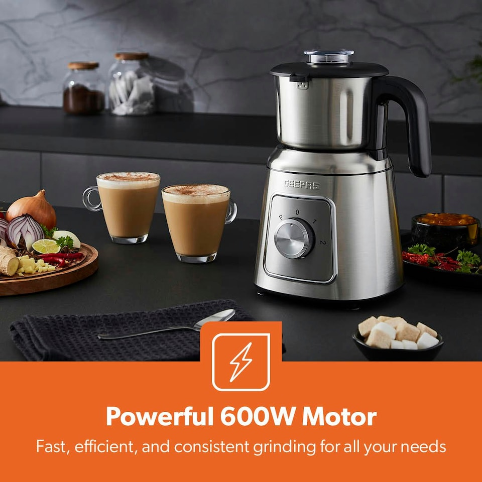 image 1 of GEEPAS Wet & Dry Mixer Grinder, 600W Silver