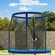 image 5 of SPORTNOW 6ft Outdoor Trampoline with Safety Enclosure Net, Blue