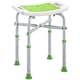 image 1 of HOMCOM Shower Chair for the Elderly and Disabled, Adjustable Padded Shower Stool with Built-in Handle and Non-slip Suction Foot Pads, Green