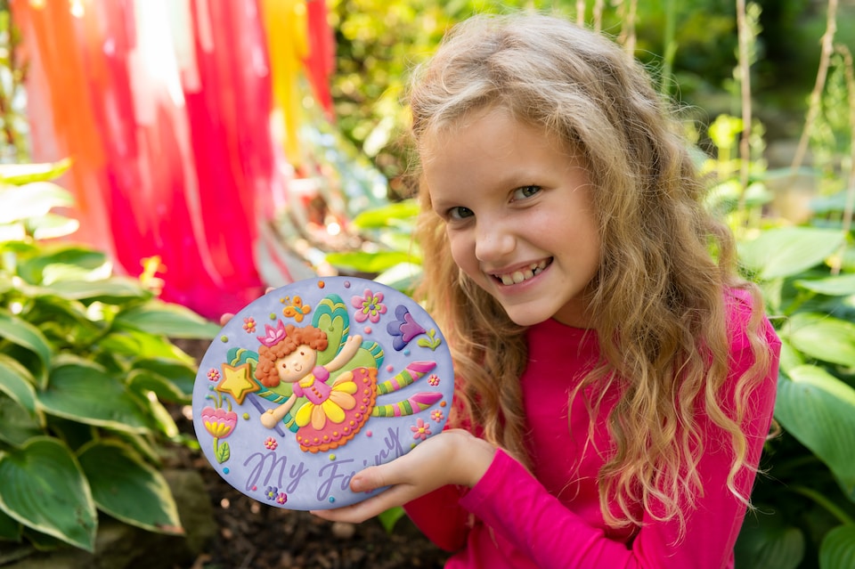 image 1 of KidzMaker - Paint Your Own Terracotta Fairy Garden Stone