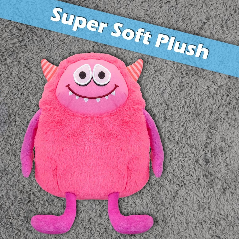image 1 of Shy Monster Soft Toy Cute Plushie Huggable Cuddly Stuffed Toy Gift 23cm Orange