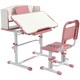 image 6 of ZONEKIZ Kids Desk and Chair Set, Height Adjustable Study Table for 6-12 Years Pink