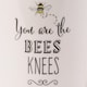 image 3 of English Tableware Company Bee Happy Fine China Latte Mug-Bees Knees-Green