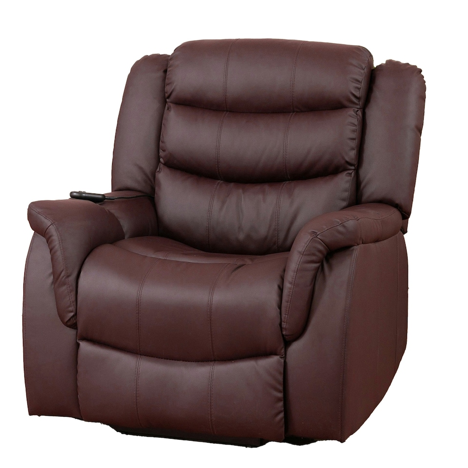 image 1 of Almeira Electric Riser Recliner with Massage and Heat - Burgundy