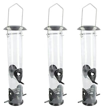 3pk Large Deluxe Bird Feeder Seed Holder Hanging Feeding Station Wild Birds