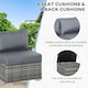 image 6 of Outsunny 6Pcs Rattan Sofa Set Garden Sectional Garden Wicker Furniture Cushion