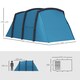 image 7 of Outsunny Inflatable 3-4 Man Tunnel Tent w/ Air Pump, Living Area 