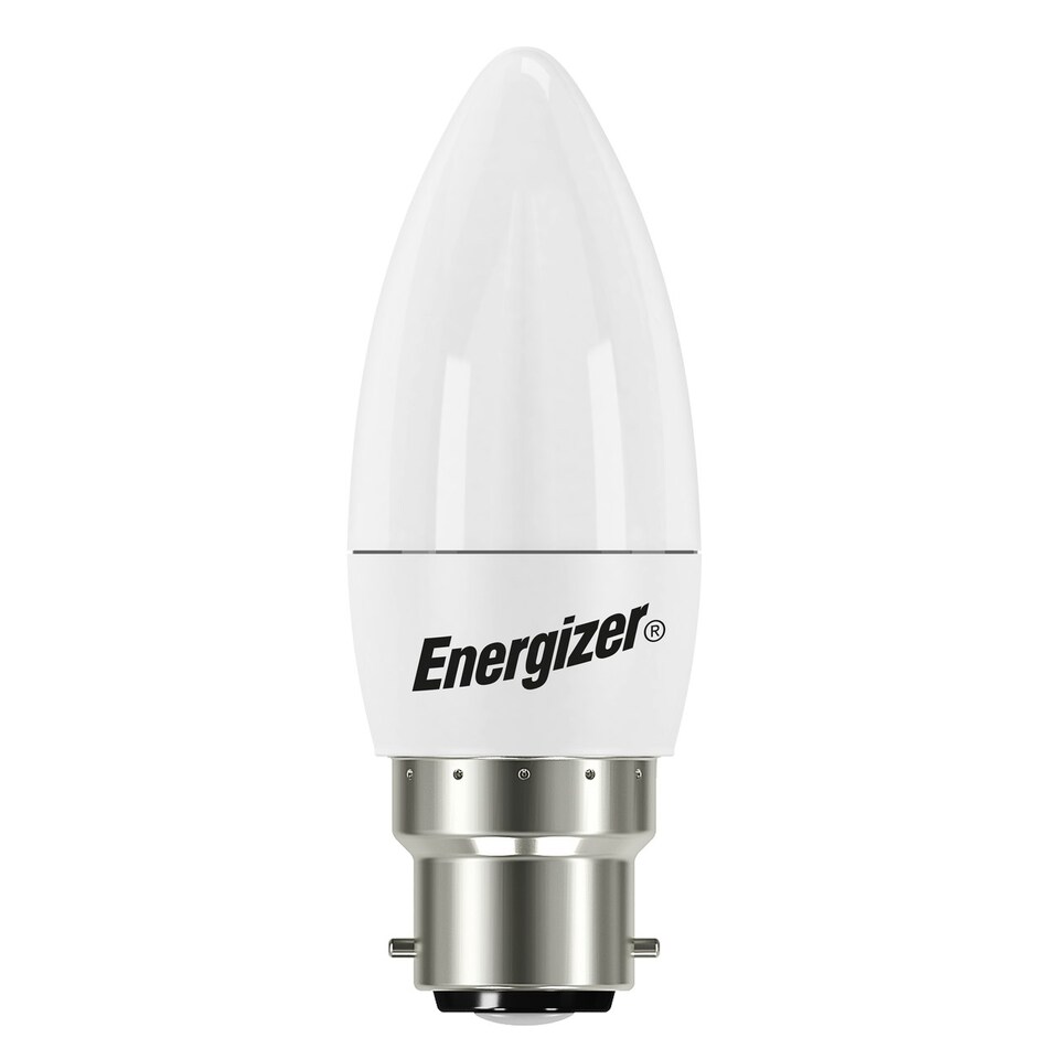 image 1 of Energizer LED B22 Candle 470lm 4.9W 3000K (Warm white) - Pack of 8