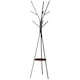 image 6 of HOMCOM 180cm Free Standing Coat Rack Metal Shelf Holder Stand Hat Hanger Brown