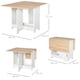 image 3 of HOMCOM Foldable Dining Table Drop-Leaf Folding Desk Side Console with Storage Shelf for Kitchen,Dining Room