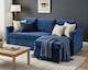 image 2 of The Tranquilo 3 Seater Sofa Bed in Black or Navy | Blue | One Size