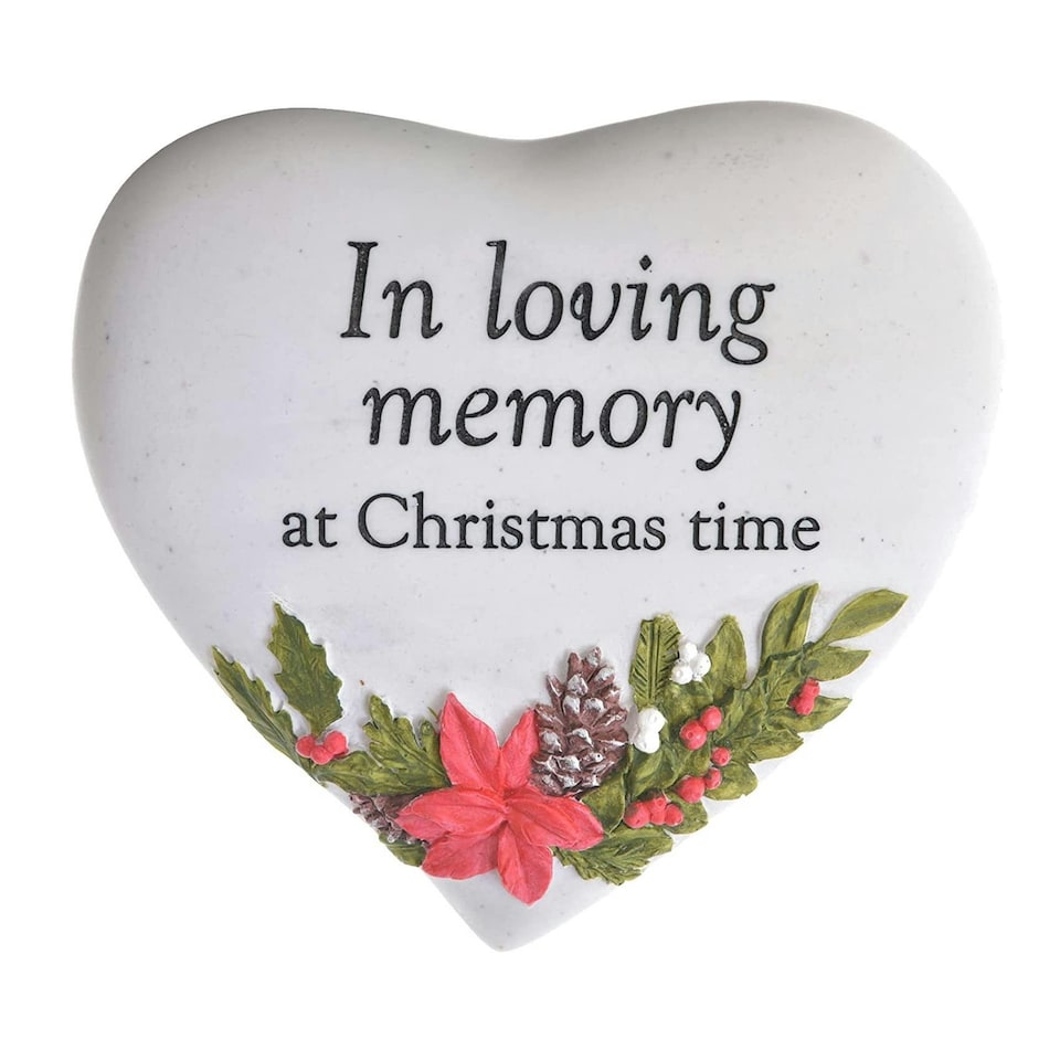 Widdop Thoughts Of You Christmas Heart Plaque - In Loving Memory