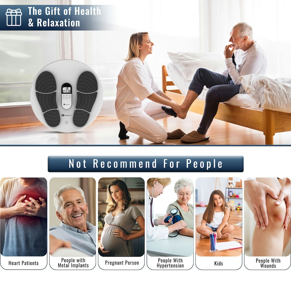 image 1 of PureMate EMS & TENS Foot Massager - Wireless
