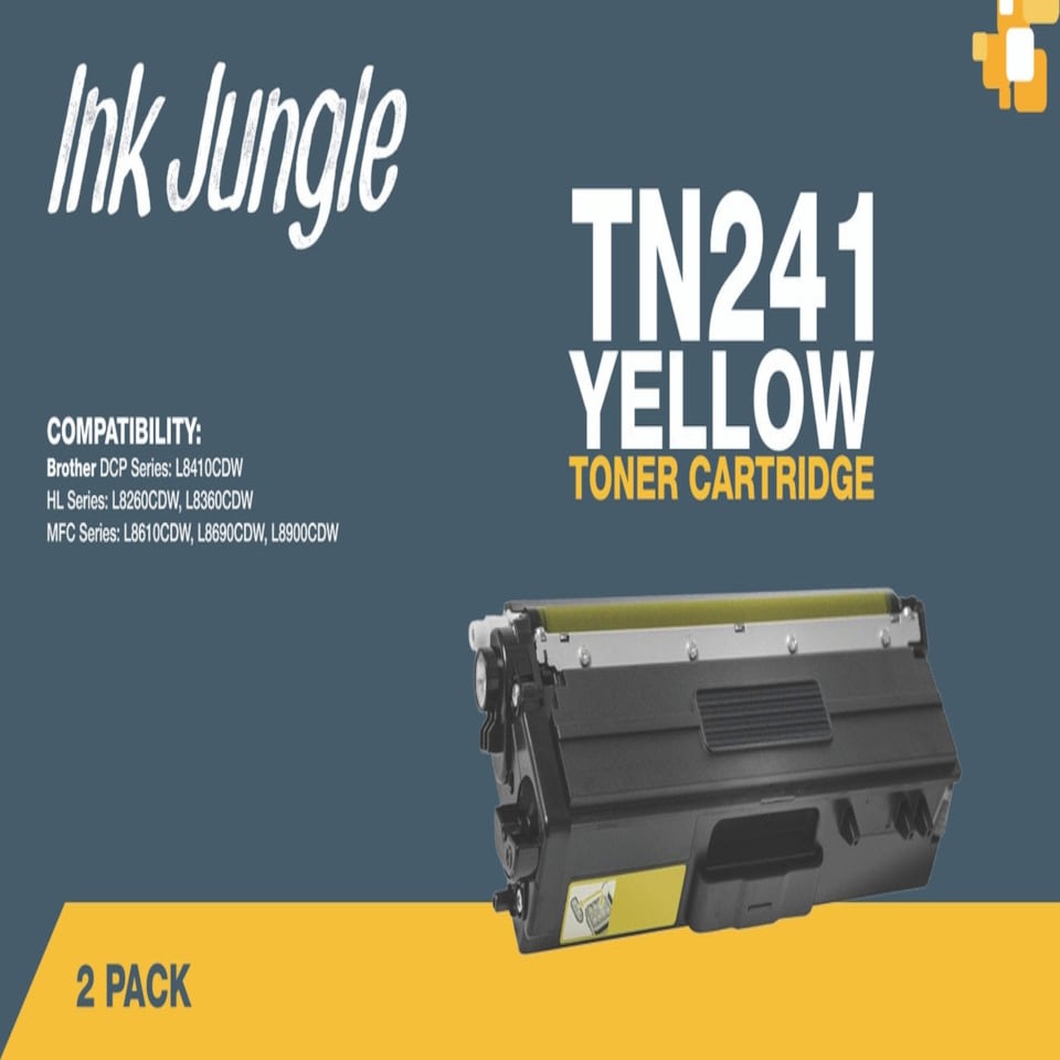 image 1 of 2x Compatible Brother TN421 Yellow Toner Cartridges
