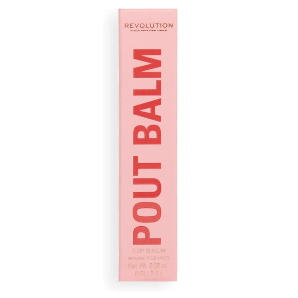 image 1 of Revolution Pout Balm Glossy Shine Lip Balm Bare Shine