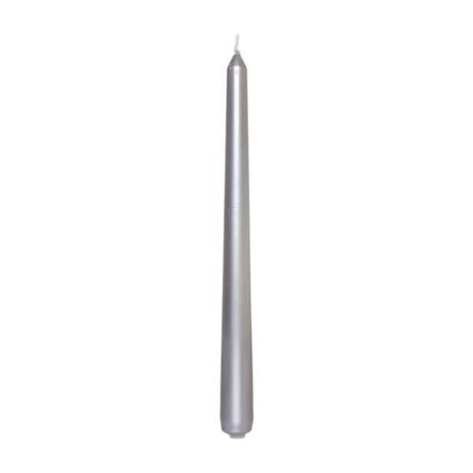 image 1 of Prices Fresh Air Venetian 10 inch Dinner Candle Pack of 10 Wrapped Silver