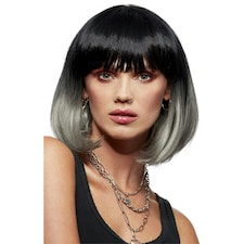 Manic Panic Womens/Ladies Glam Doll Ombre Wig - Black/Alien Grey - One Size Black | One Size