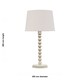 image 7 of Bobbin - Ivory Lamp with Natural Linen Shade
