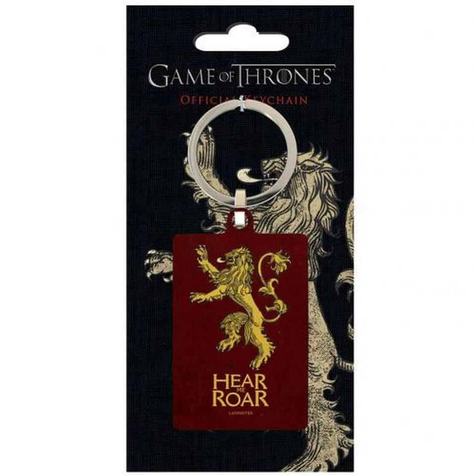 image 1 of Game Of Thrones Lannister Metal Keyring - Red - One Size