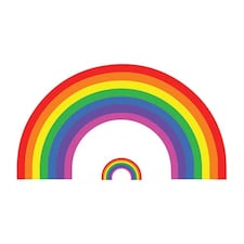 Rainbow Cardboard Cutout 93cm
