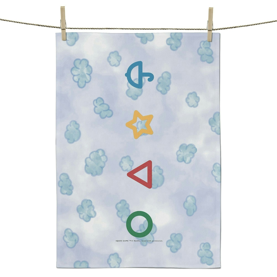 image 1 of Squid Game Honeycomb Shapes Tea Towel N/A