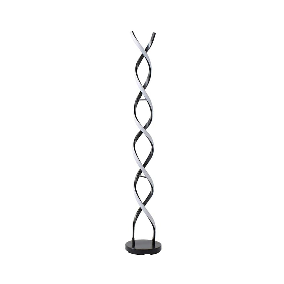 image 1 of ValueLights Infinity Black Double Twist Integrated LED Floor Lamp Black