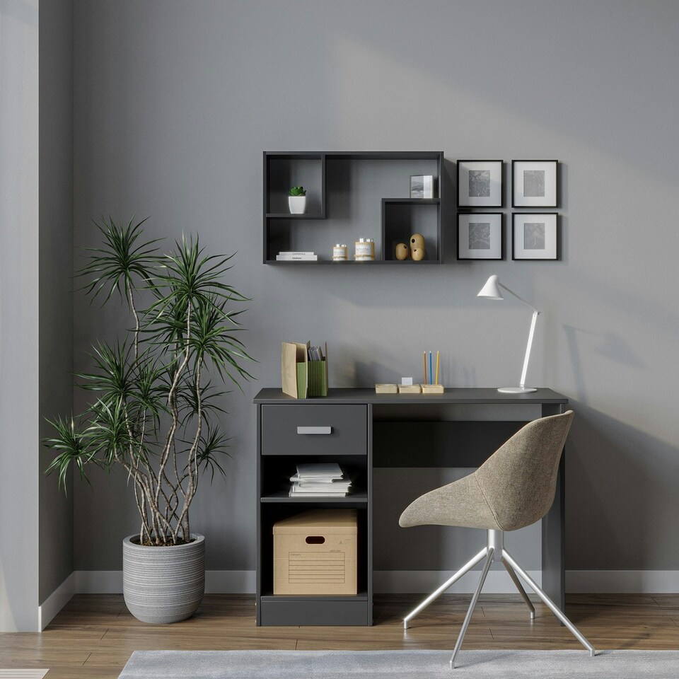 image 1 of Modular Wall Mounted Shelf Unit Brown | Unit Colour: Oak