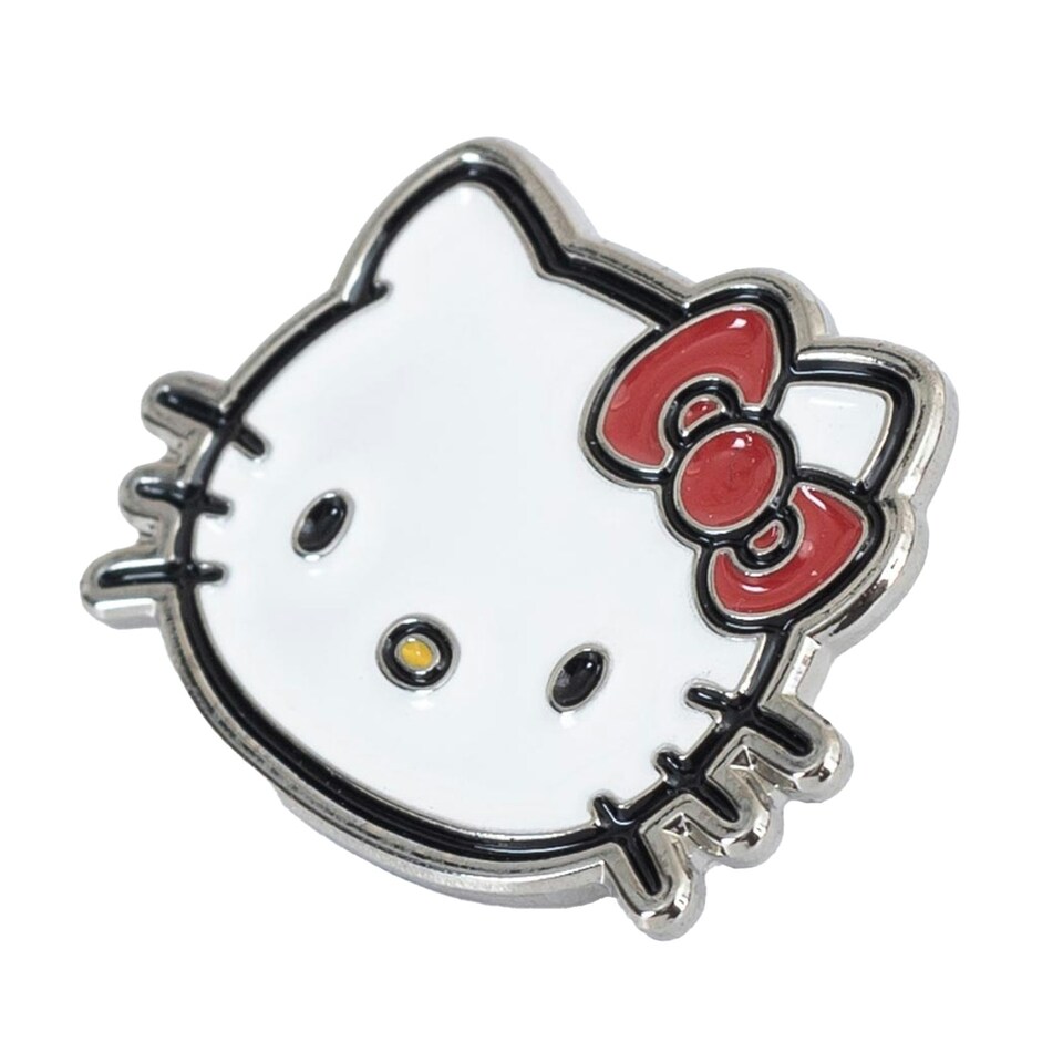 image 1 of Hello Kitty Character Badge - White/Red - One Size