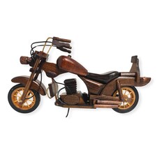 Obsidian Large Scale Model Motorbike Classic Handmade Wooden Collectible