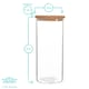 image 3 of Argon Tableware Glass Storage Jars with Cork Lids - 1.5 Litre - Pack of 3