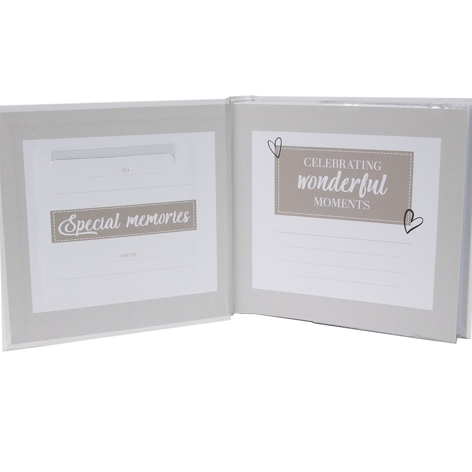 image 1 of Modern Special Memories Photo Album with Gold Foil Text - Holds 80 4x6 Pictures
