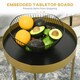 image 5 of HOMCOM Nesting Coffee Tables Set of 2 Modern Gold End Tables Gold