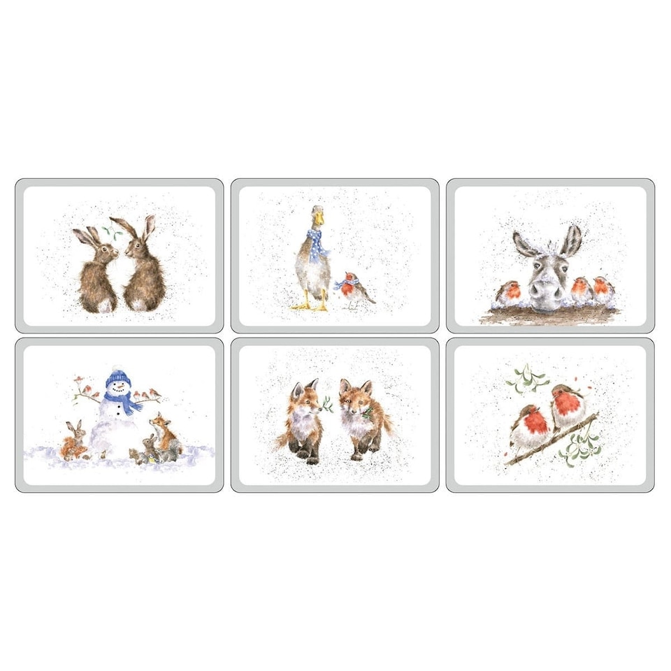 image 1 of Wrendale Designs Set of 6 Christmas Placemats