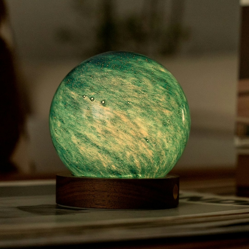 image 1 of Gingko Mini AstraGlass Desk Lamp Multi | Galaxy Breeze