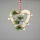image 1 of Cream Heart Hanging Decoration - 30cm