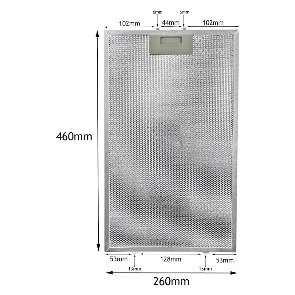 image 1 of SPARES2GO Grease Filter Metal Mesh compatible with Howdens Lamona LAM2501 Cooker Hood Extractor Vent (460 x 260mm)