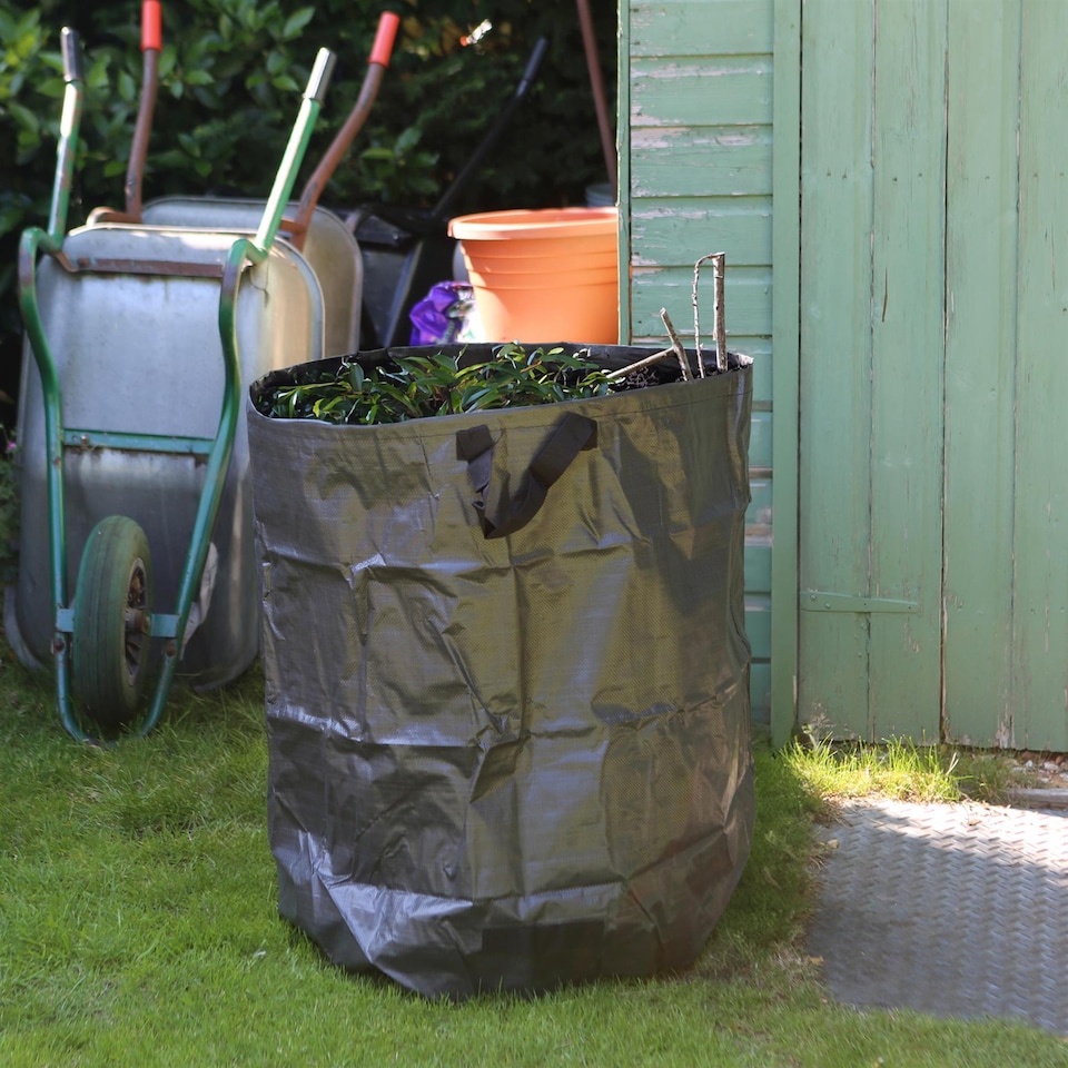 image 1 of Harbour Housewares Heavy-Duty Garden Waste Bags - 300L - Black - Pack of 2 | Black | Black