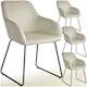 image 1 of Dining Chair Jeane - velvet look, cantilever frame - Set of 4 Cream | Velvet Cream/Black