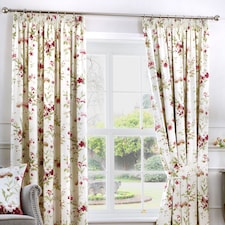 Fusion Jeannie Pencil Pleat Curtains Red