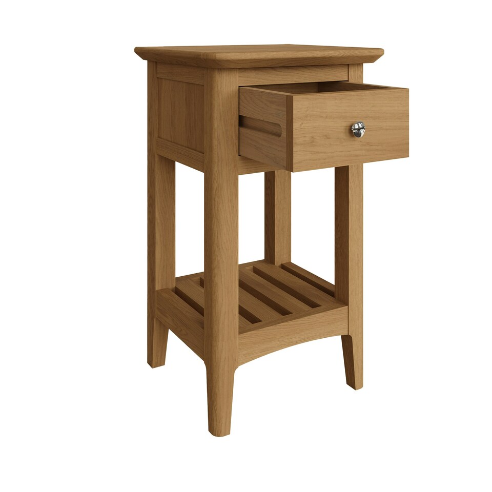 image 1 of Newark Ash 1 Drawer Slim Bedside
